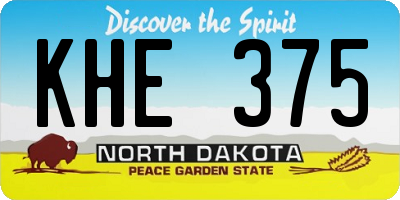 ND license plate KHE375