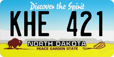ND license plate KHE421