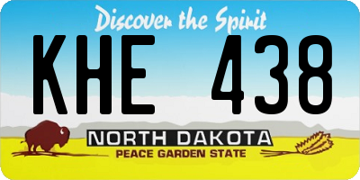 ND license plate KHE438