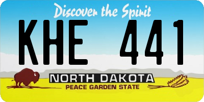 ND license plate KHE441