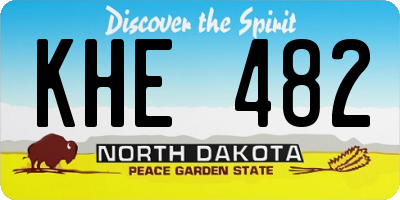 ND license plate KHE482