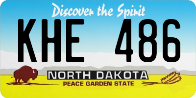 ND license plate KHE486