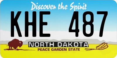 ND license plate KHE487