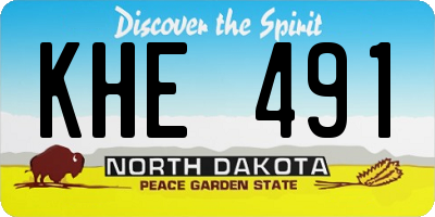 ND license plate KHE491