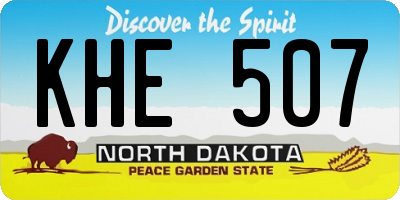 ND license plate KHE507