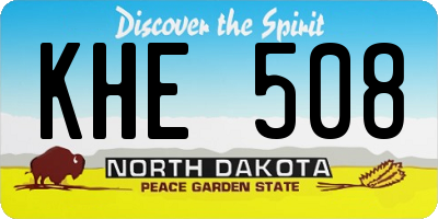ND license plate KHE508