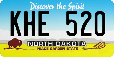ND license plate KHE520