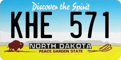 ND license plate KHE571