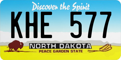 ND license plate KHE577
