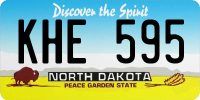 ND license plate KHE595