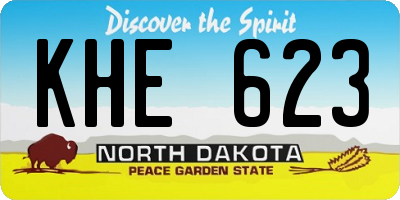 ND license plate KHE623