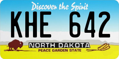 ND license plate KHE642