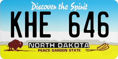 ND license plate KHE646