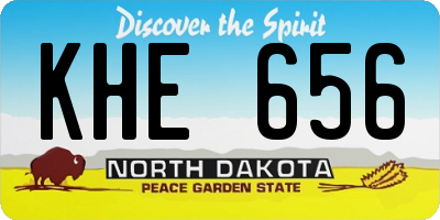 ND license plate KHE656