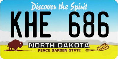 ND license plate KHE686