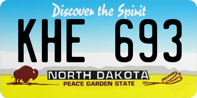 ND license plate KHE693