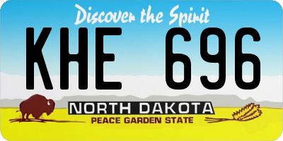 ND license plate KHE696