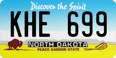ND license plate KHE699