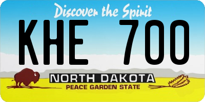 ND license plate KHE700