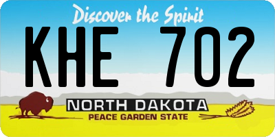ND license plate KHE702