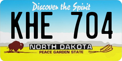 ND license plate KHE704