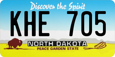 ND license plate KHE705