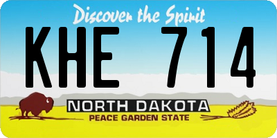 ND license plate KHE714