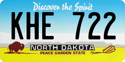 ND license plate KHE722