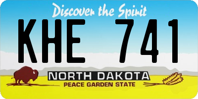 ND license plate KHE741