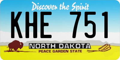 ND license plate KHE751