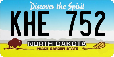 ND license plate KHE752