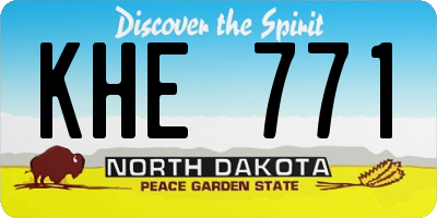 ND license plate KHE771