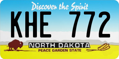 ND license plate KHE772