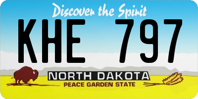 ND license plate KHE797