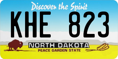 ND license plate KHE823