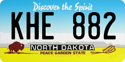 ND license plate KHE882