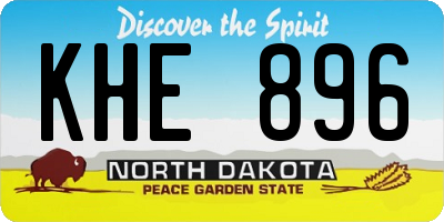 ND license plate KHE896