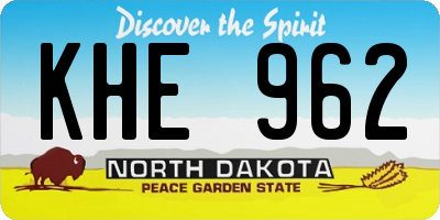 ND license plate KHE962