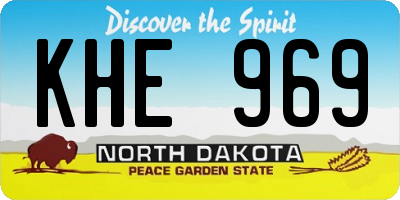 ND license plate KHE969