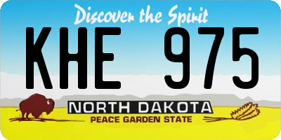 ND license plate KHE975