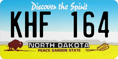 ND license plate KHF164