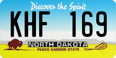 ND license plate KHF169