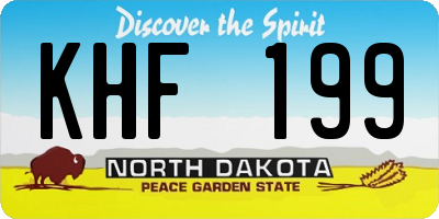 ND license plate KHF199