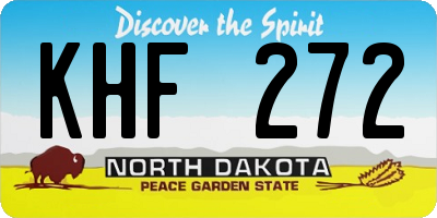 ND license plate KHF272
