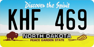 ND license plate KHF469