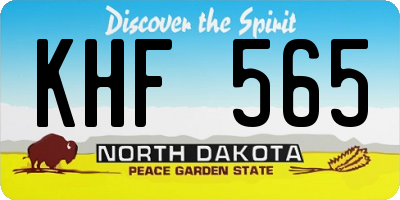 ND license plate KHF565