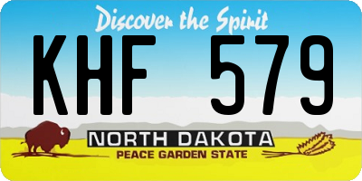 ND license plate KHF579
