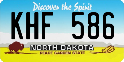 ND license plate KHF586
