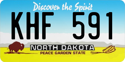 ND license plate KHF591