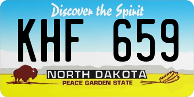 ND license plate KHF659